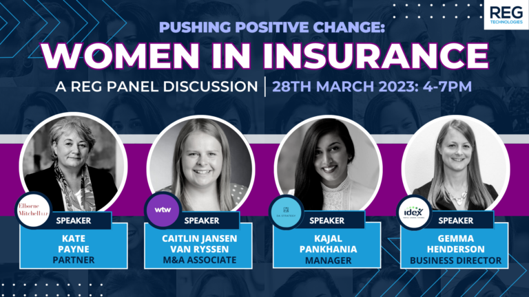 Women in insurance panel discussion banner