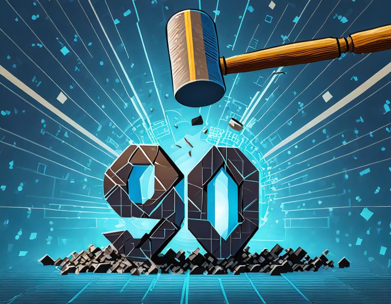 Image showing the number 90, as in it takes an average of 90 days to commence a business relationship due to manual processes