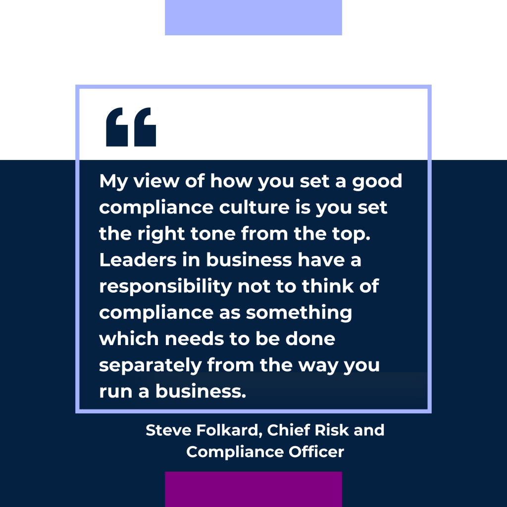 Quote around how to build a good compliance culture