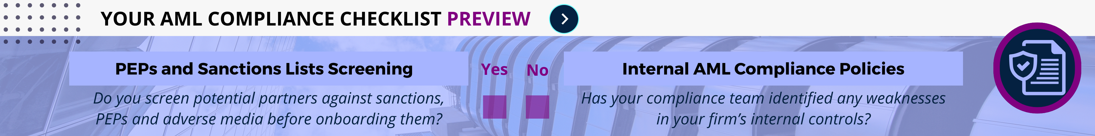 AML compliance checklist preview visual